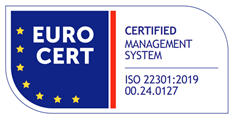 ISO 22301:2019 certification badge